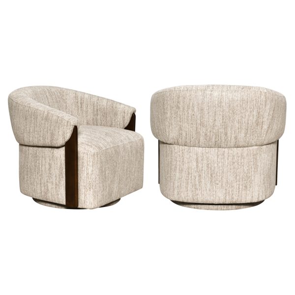 Richmond Interiors Lounge stoel Marina natural softweave swivel fire retardant