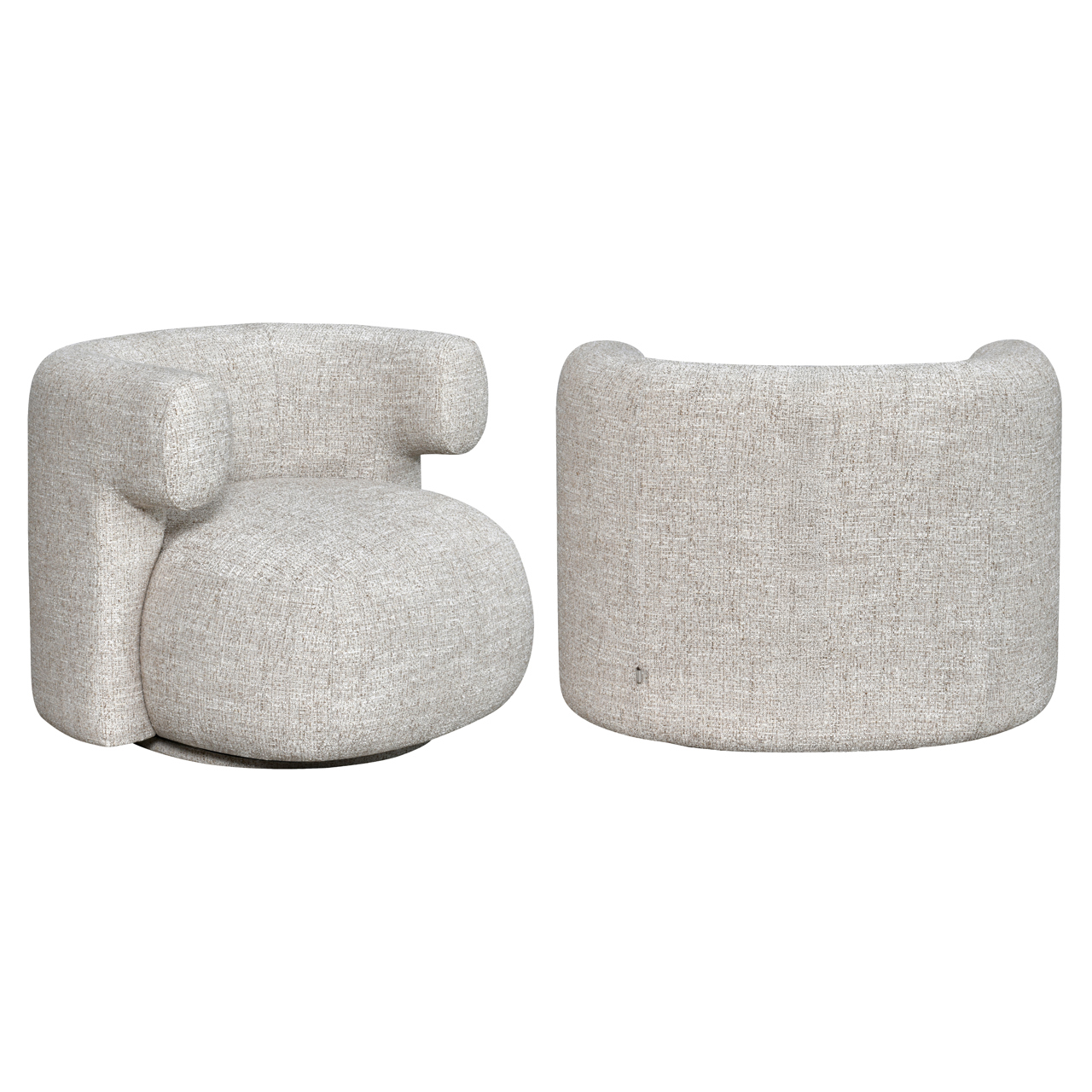 Richmond Interiors Lounge stoel Talley cream tweed swivel