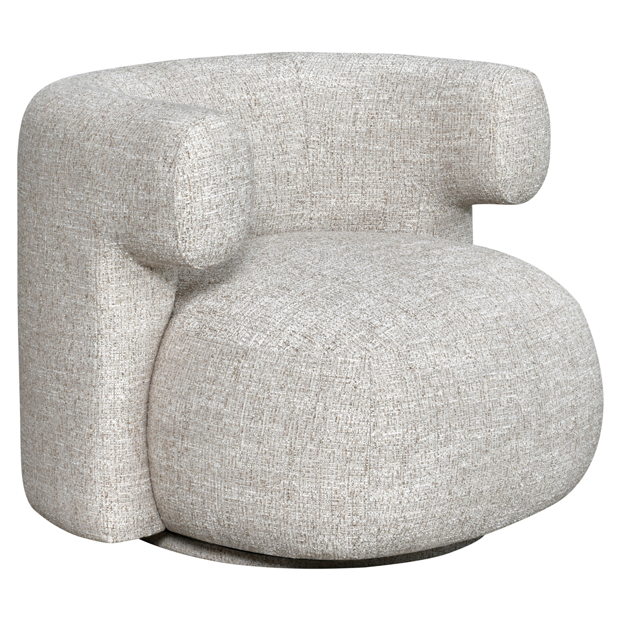 Richmond Interiors Lounge stoel Talley cream tweed swivel