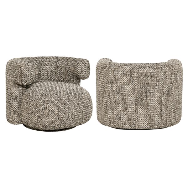 Richmond Interiors Lounge stoel Talley cobblestone swivel
