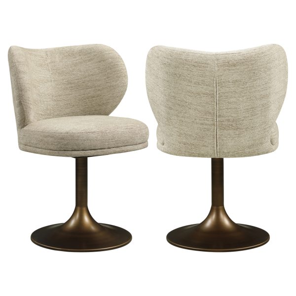 Richmond Interiors Eetkamerstoel Amely natural softweave swivel