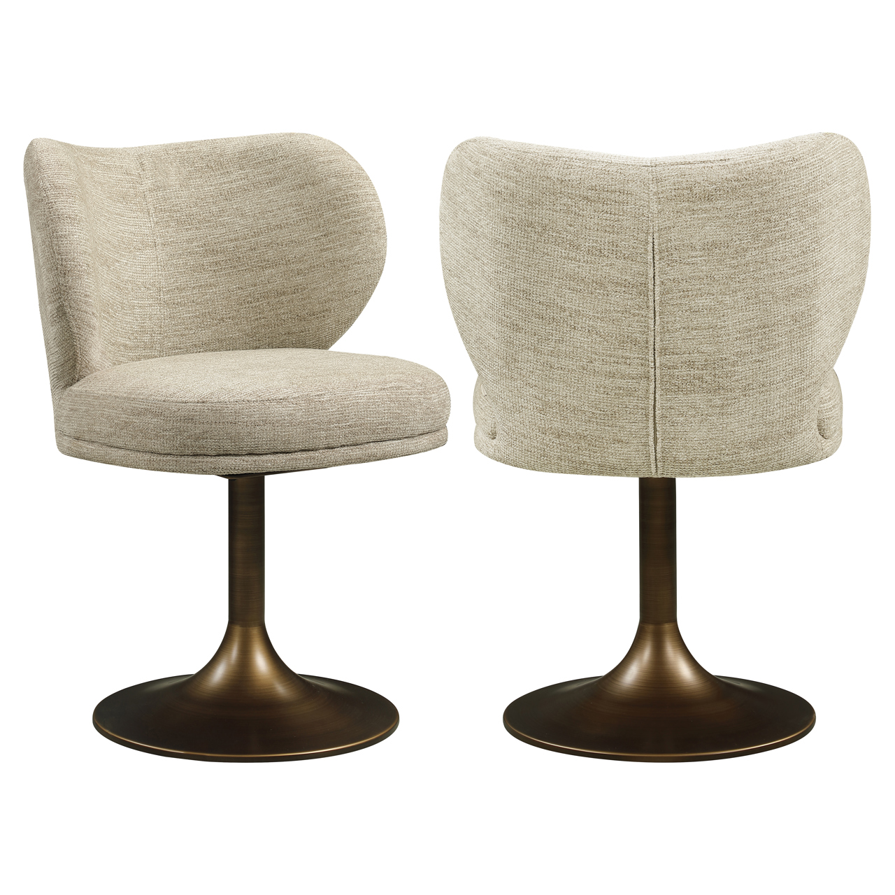 Richmond Interiors Eetkamerstoel Amely natural softweave swivel