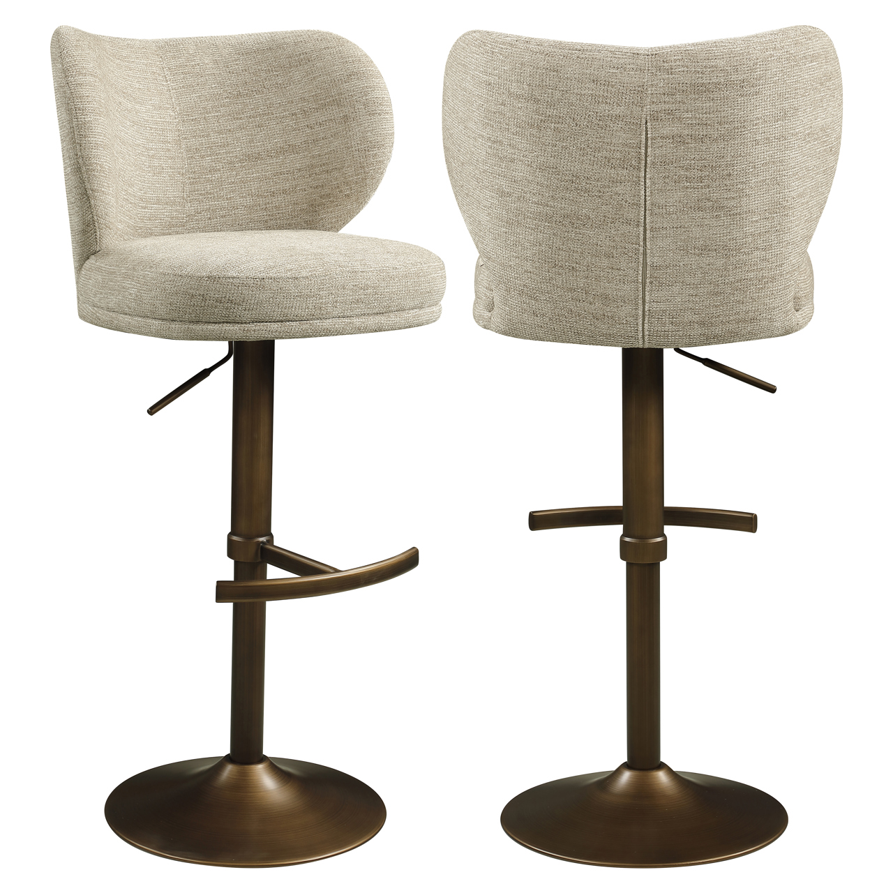 Richmond Interiors Barstoel Amely natural softweave swivel