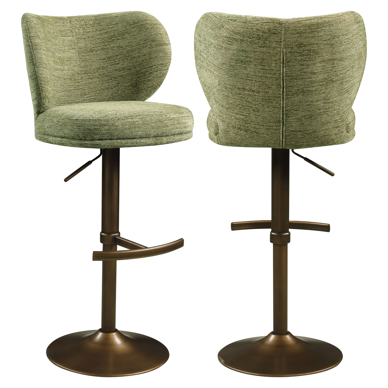 Richmond Interiors Barstoel Amely pistache softweave swivel