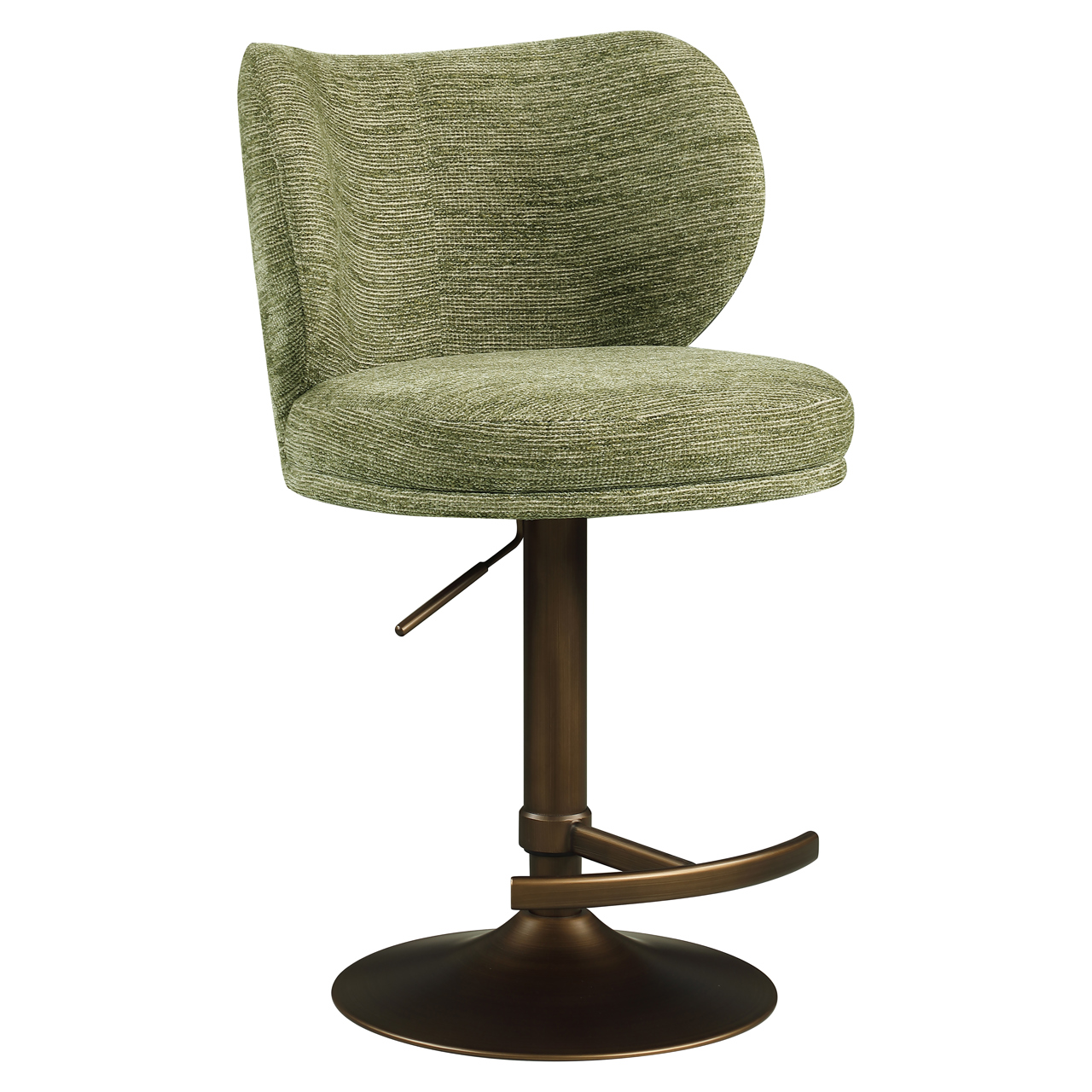 Richmond Interiors Barstoel Amely pistache softweave swivel