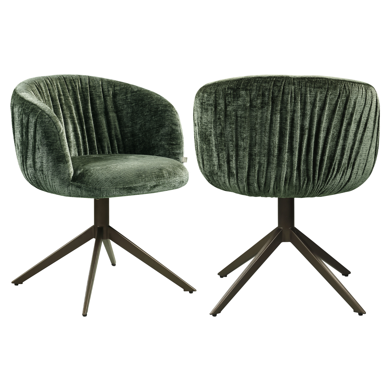 Richmond Interiors Eetkamerstoel Cassi sage chenille swivel