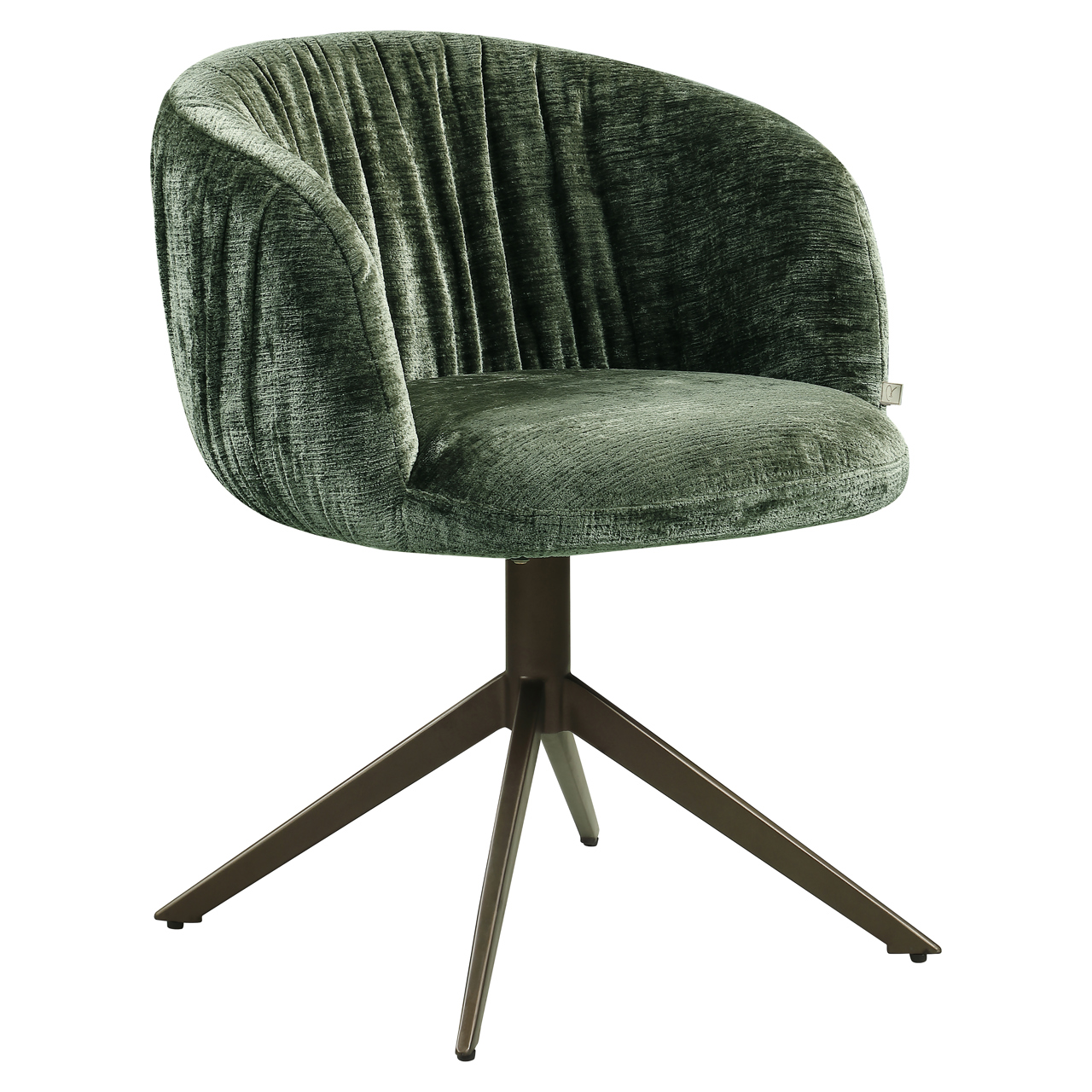 Richmond Interiors Eetkamerstoel Cassi sage chenille swivel
