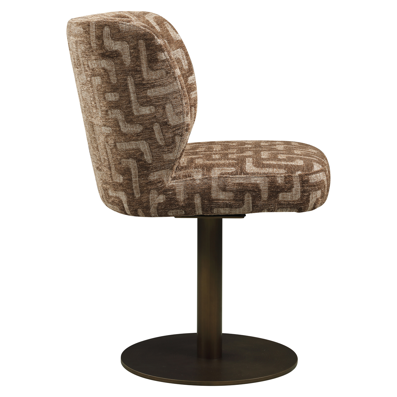 Richmond Interiors Eetkamerstoel Fiona brown labyrinth swivel