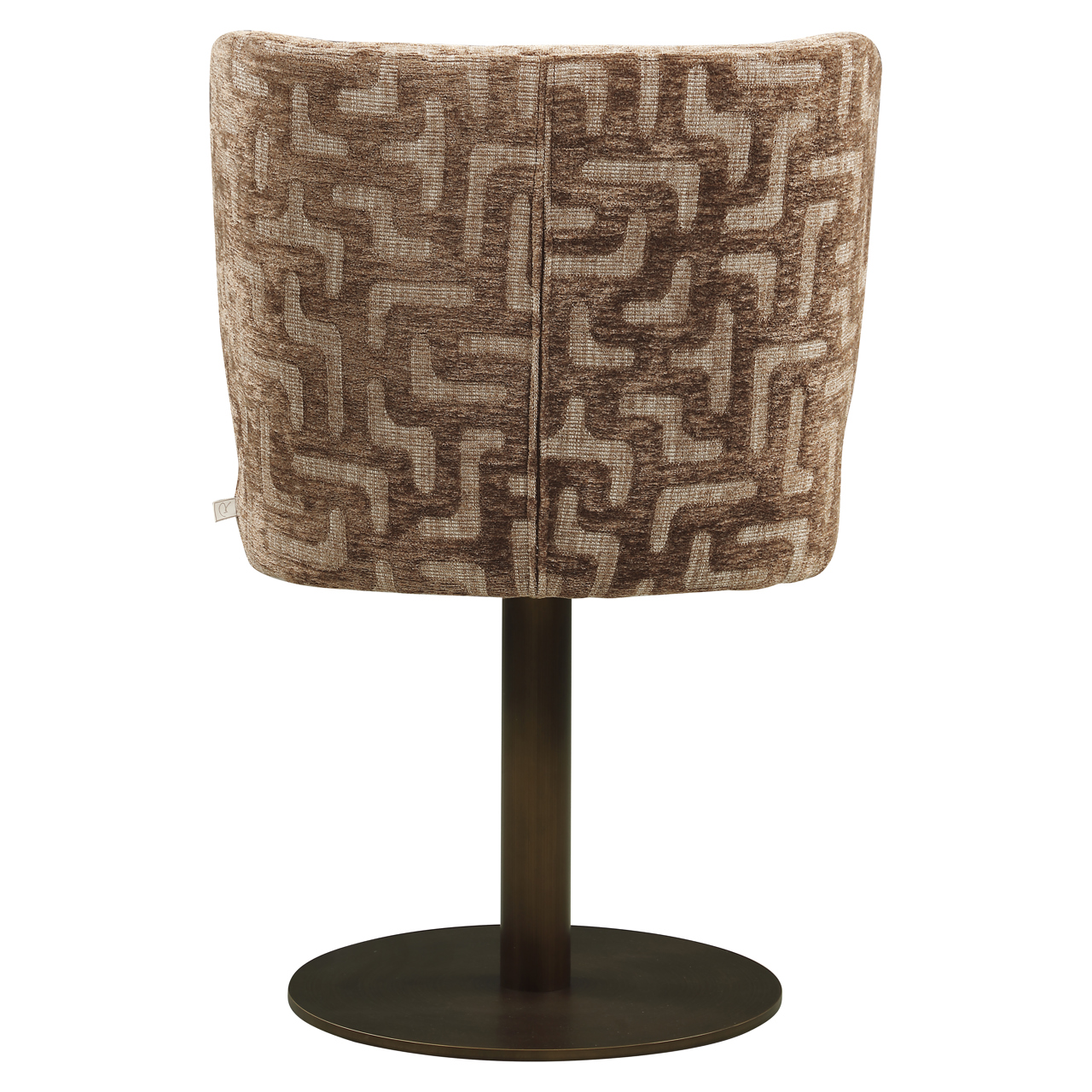 Richmond Interiors Eetkamerstoel Fiona brown labyrinth swivel