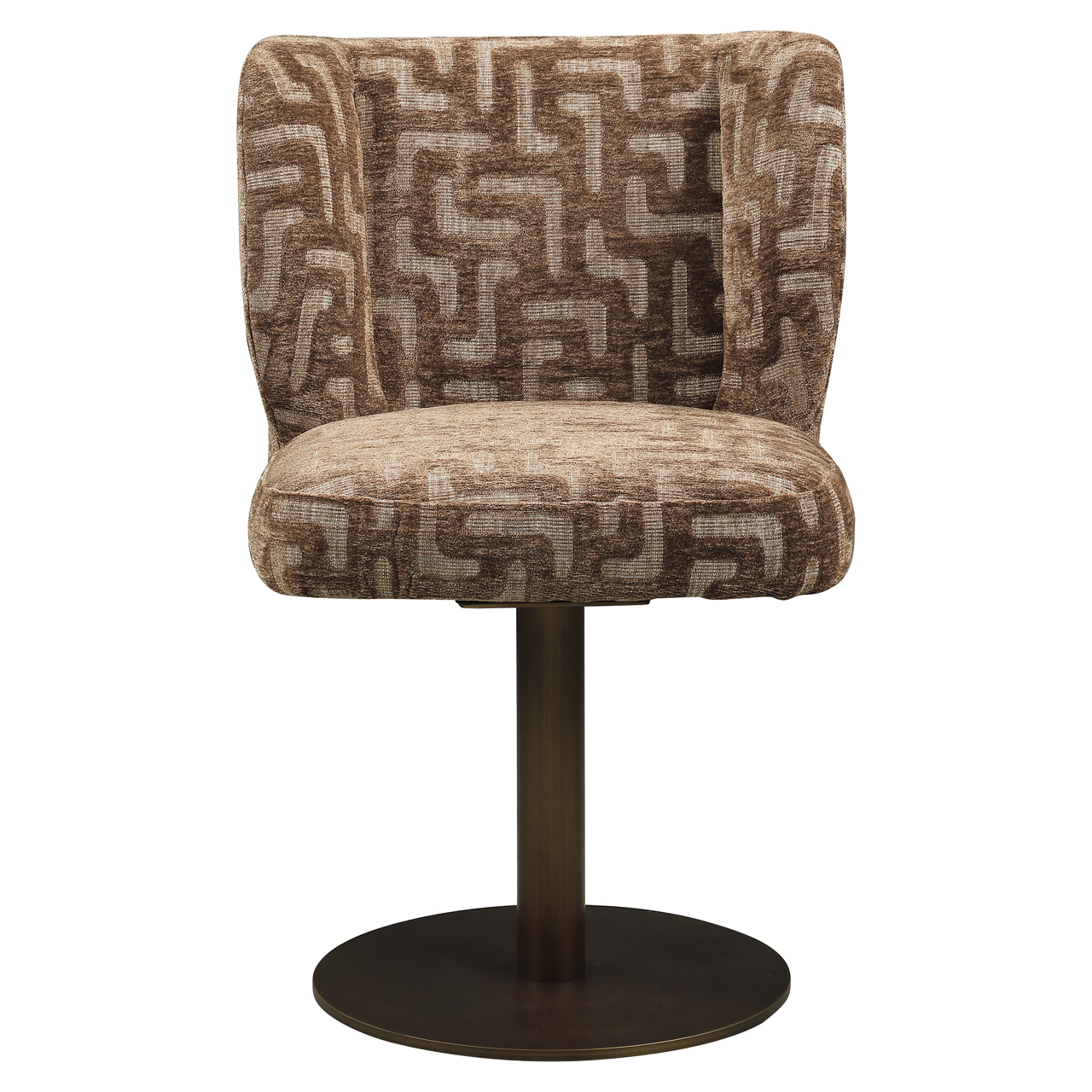 Richmond Interiors Eetkamerstoel Fiona brown labyrinth swivel