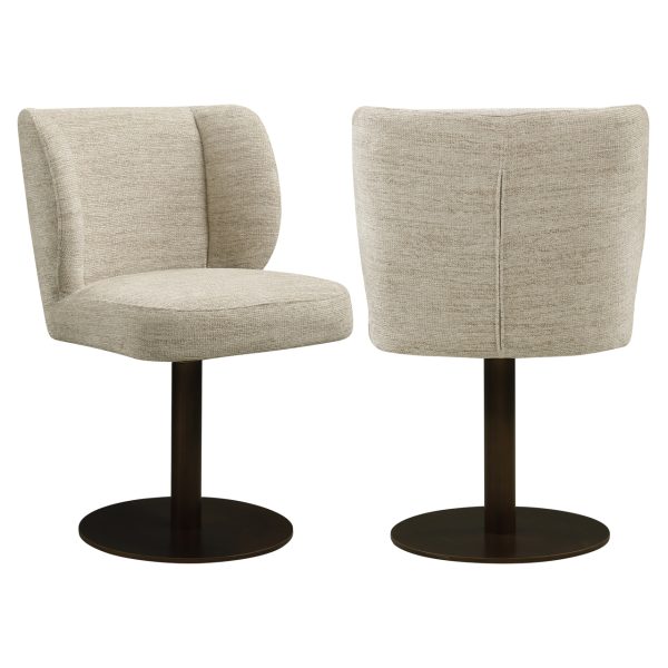 Richmond Interiors Eetkamerstoel Fiona natural softweave swivel