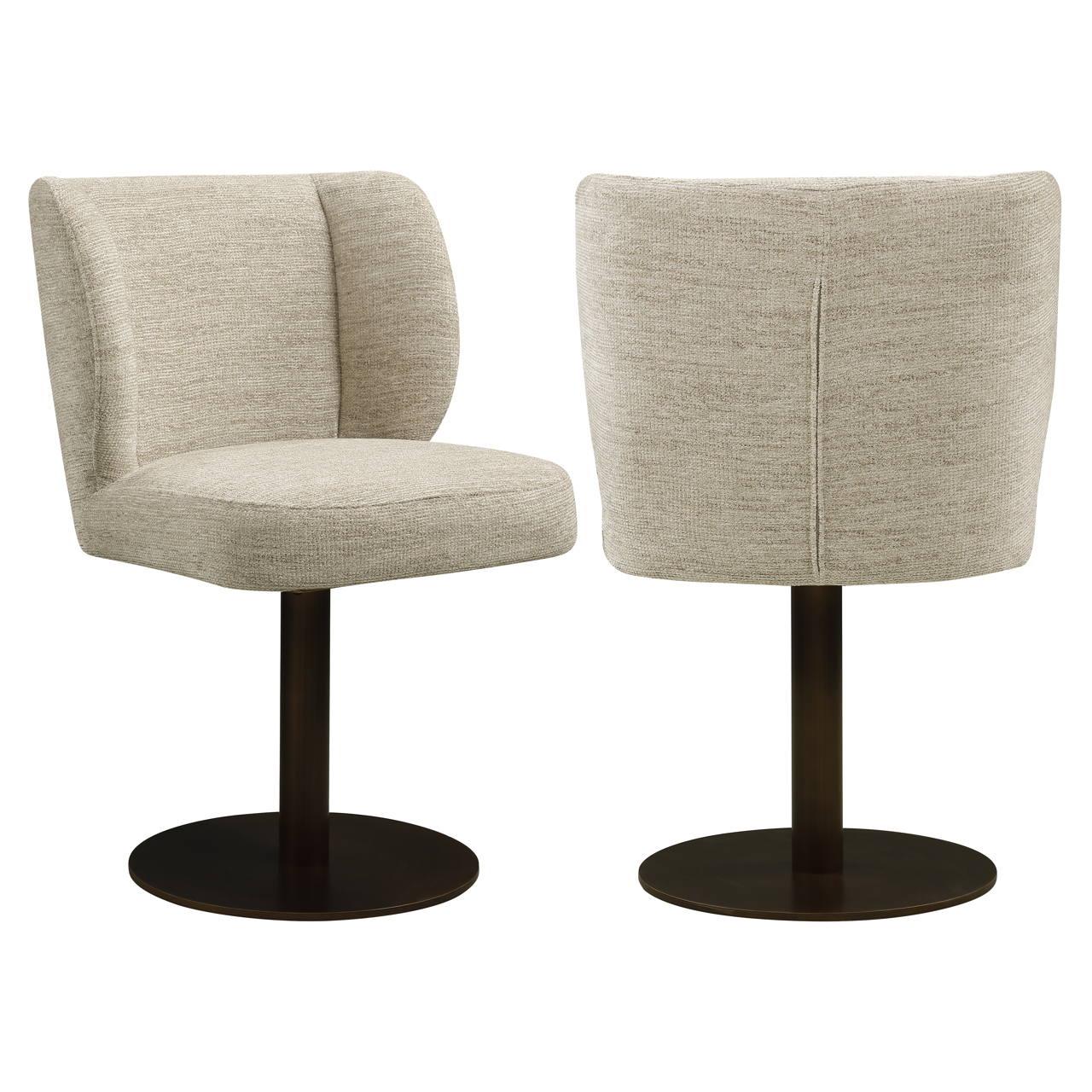 Richmond Interiors Eetkamerstoel Fiona natural softweave swivel