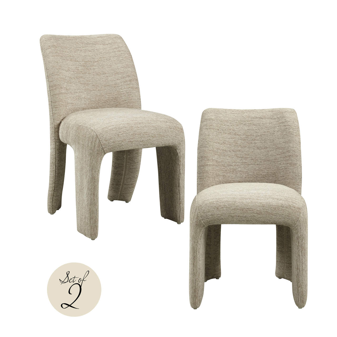 Richmond Interiors Eetkamerstoel Maya natural softweave (Set of 2)