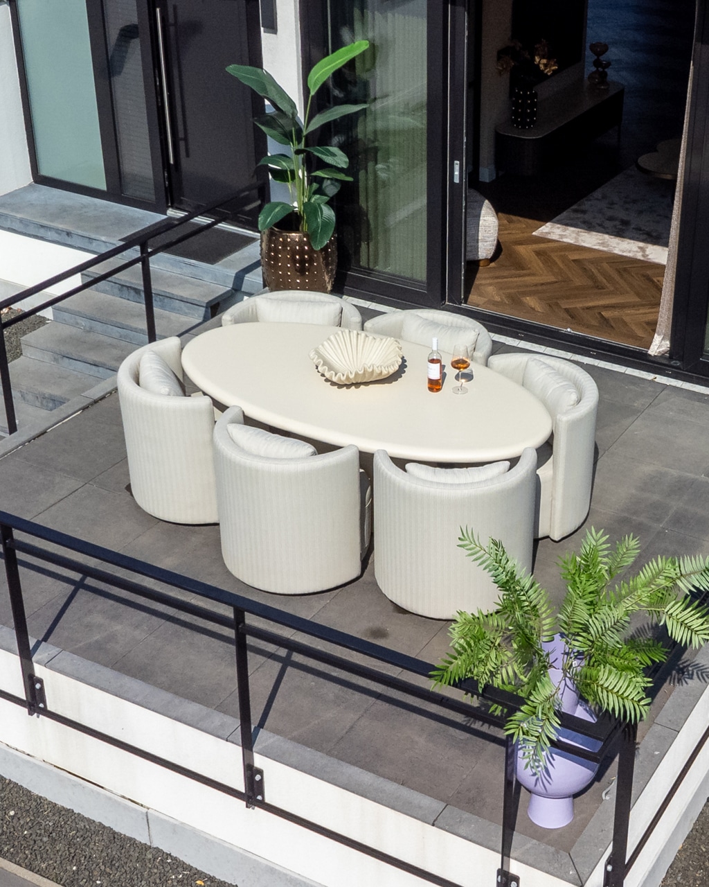 Richmond Interiors Outdoor eetkamerstoel Marlin beige swivel