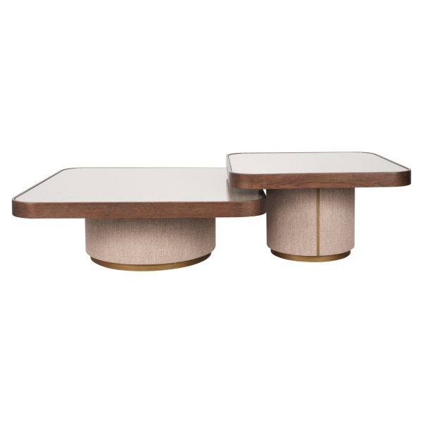 Richmond Interiors Salontafel Willox beige  including glass (Set of 2)