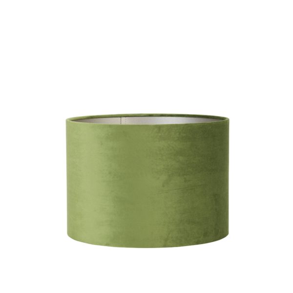 Light & Living Kap cilinder 25-25-18 cm VELOURS olijf groen
