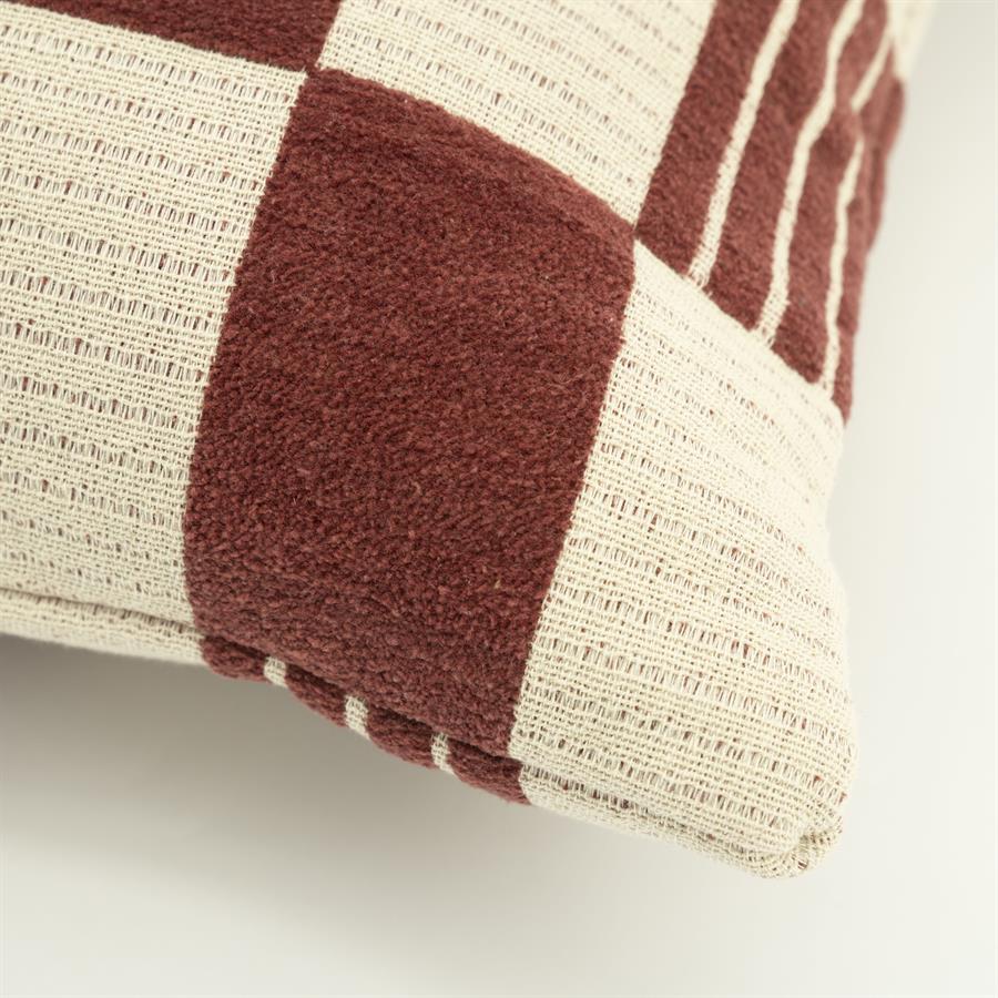 By-Boo Pillow Twist 45x45 cm - burgundy