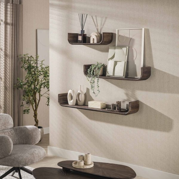 Zijlstra Wandplank Maya Teak U-shape set/3