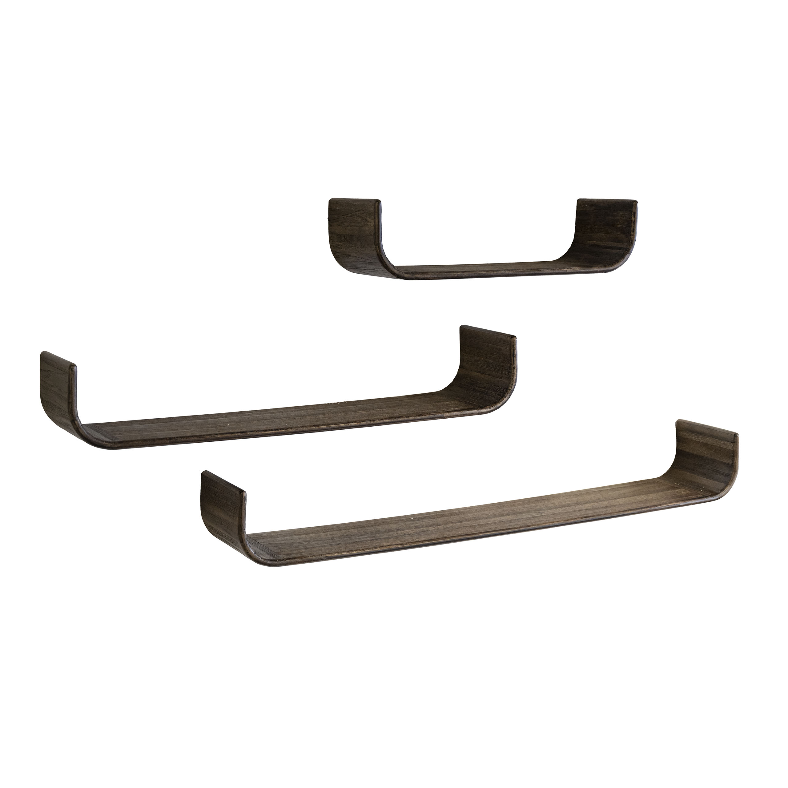 Zijlstra Wandplank Maya Teak U-shape set/3