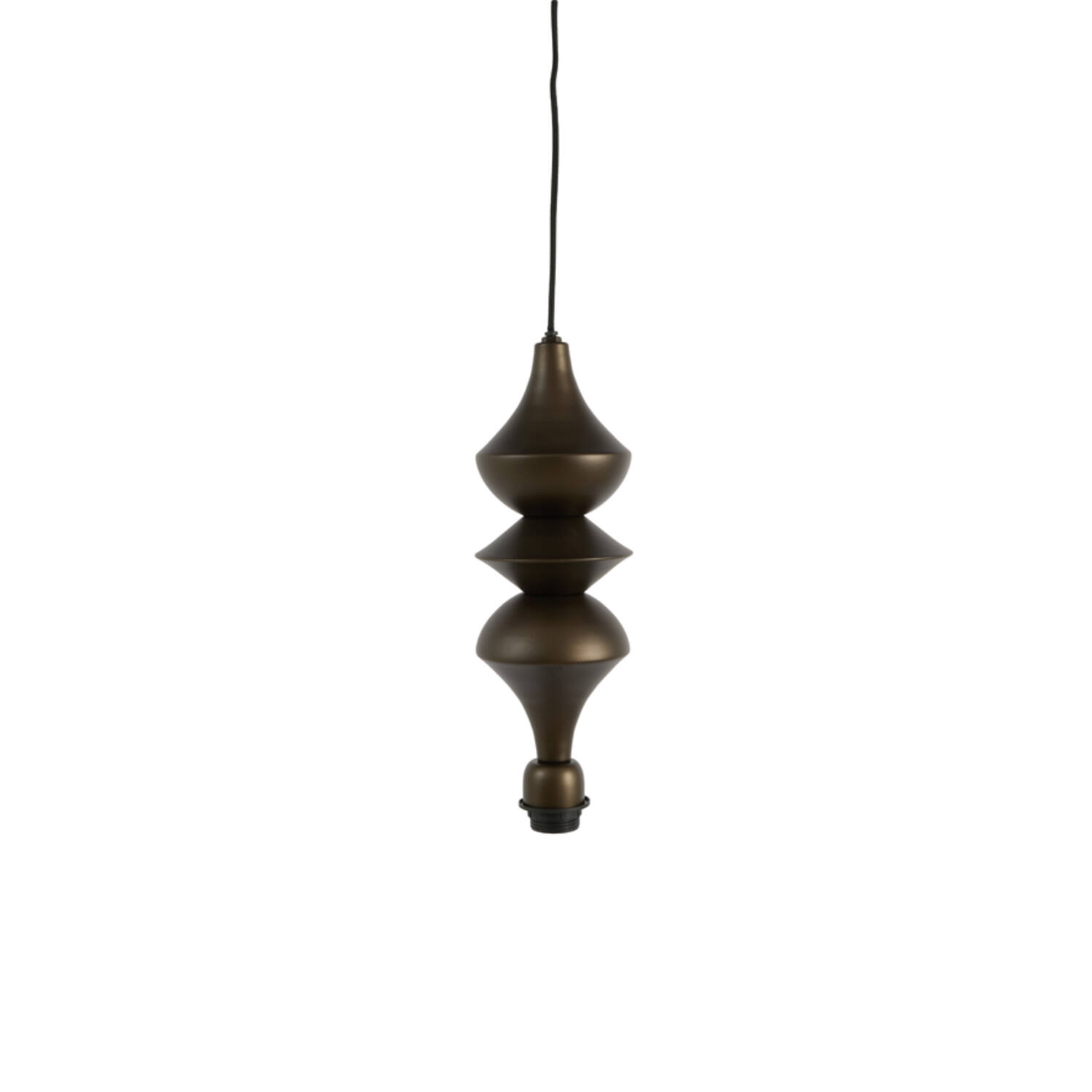 Light & Living Pendel Ø13x34 cm SIOTA mat bruin-brons