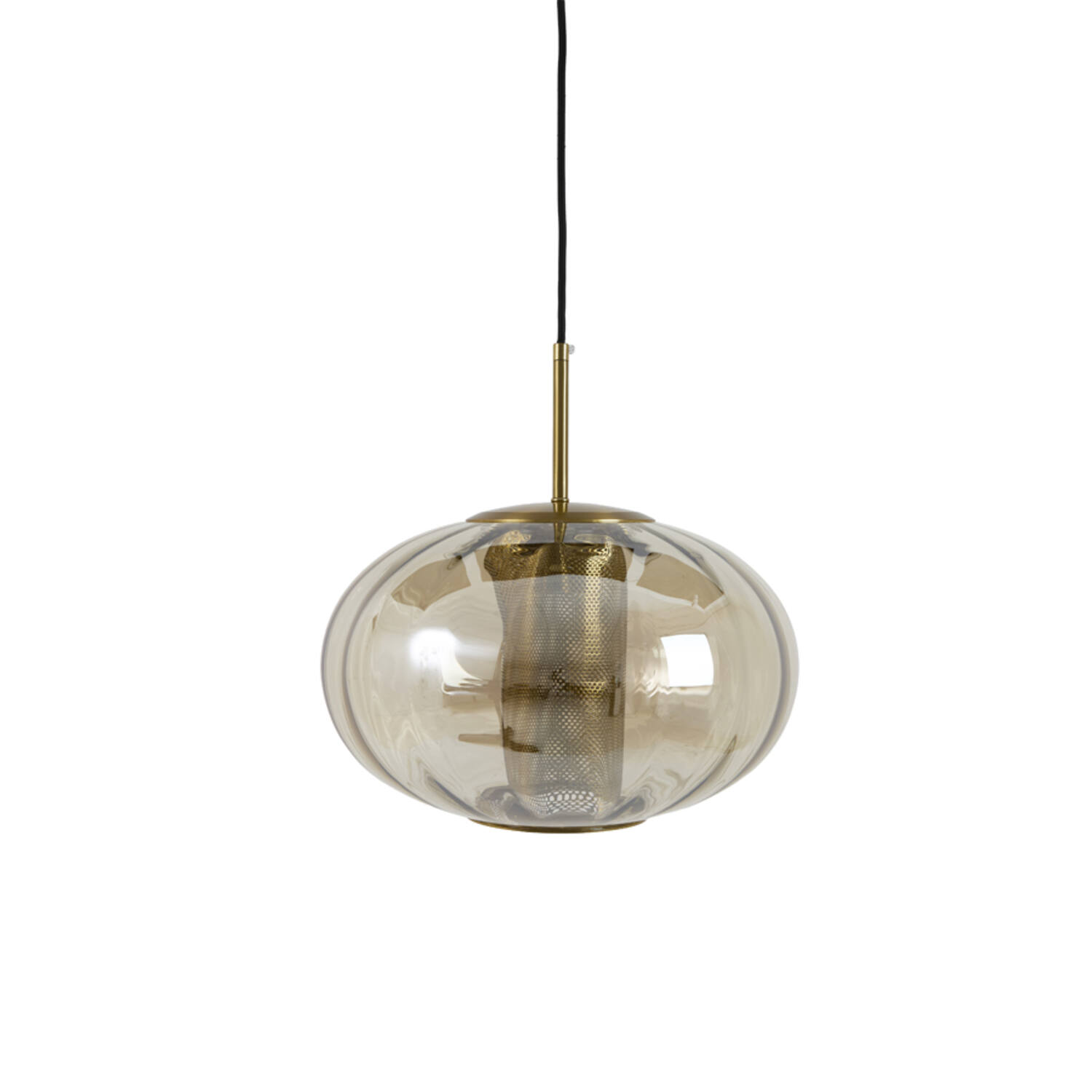 Light & Living Hanglamp Ø35x21 cm MINDELO glas amber+goud