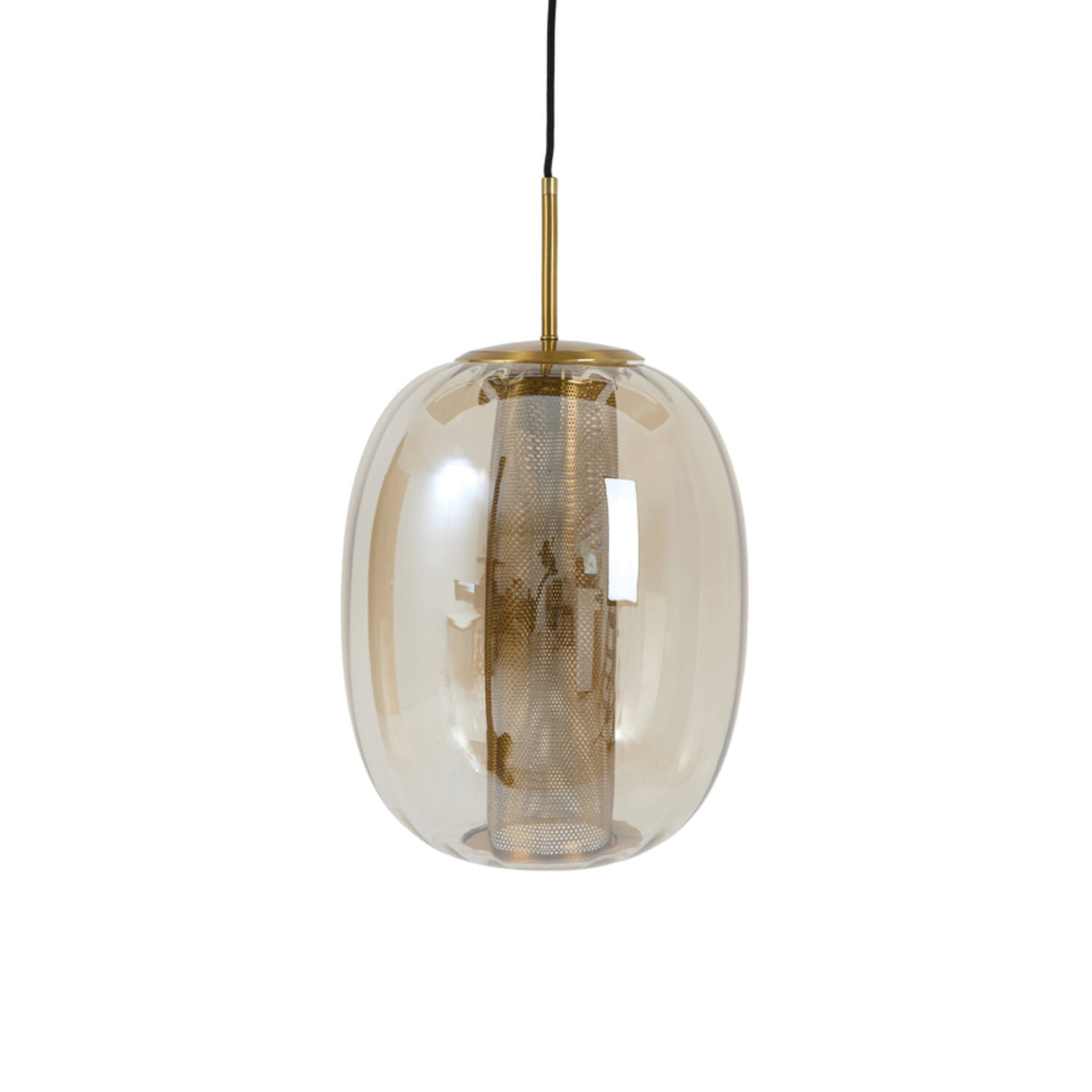 Light & Living Hanglamp Ø30x36 cm MINDELO glas amber+goud