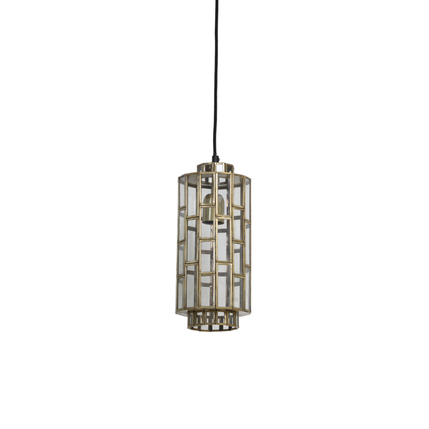 Light & Living Hanglamp Ø15x31 cm SØSTRENE antiek brons+glas