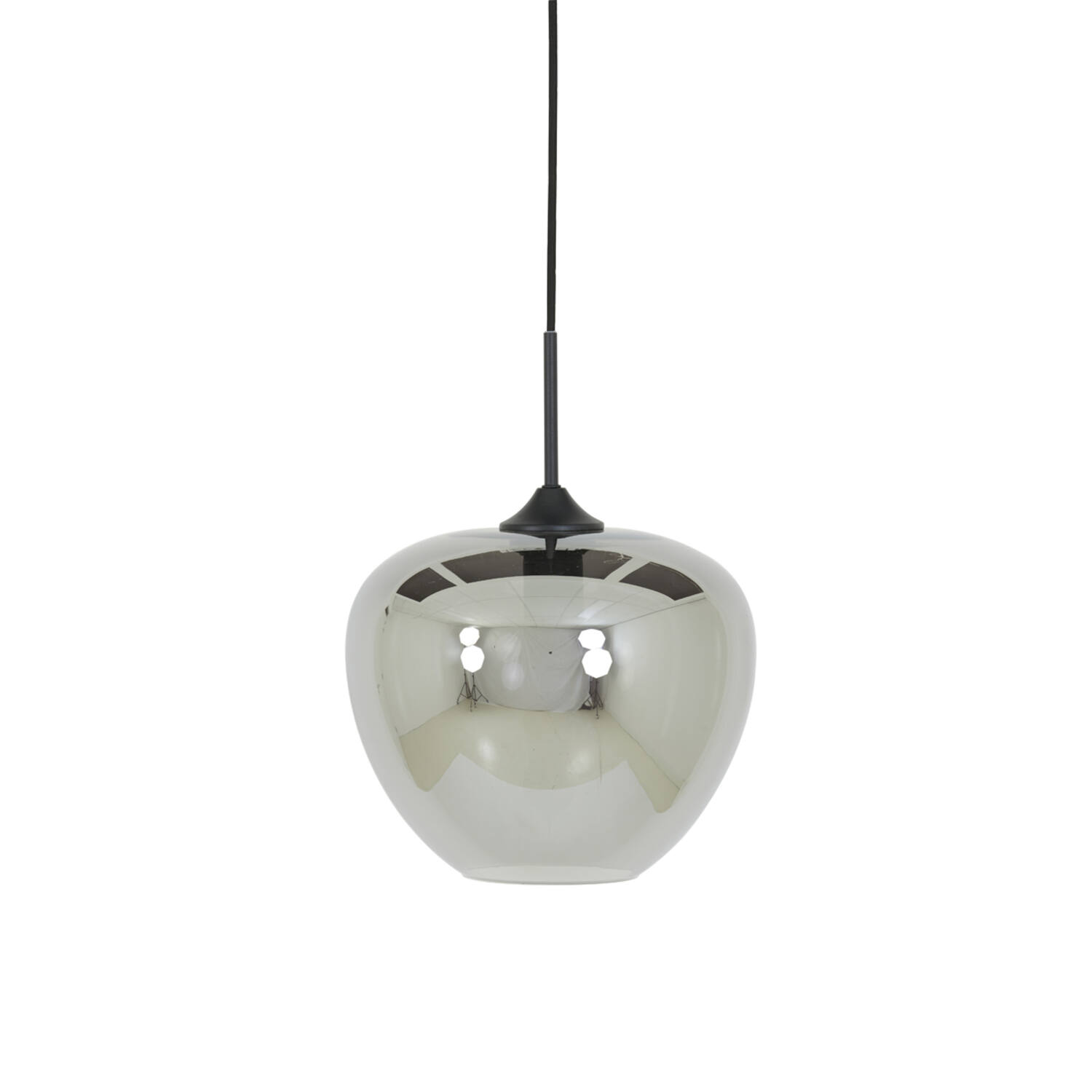 Light & Living Hanglamp Ø30x25 cm MAYSON smoke glas-mat zwart