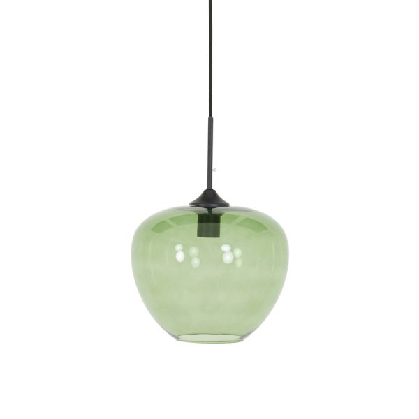 Light & Living Hanglamp Ø30x25 cm MAYSON glas groen-mat zwart