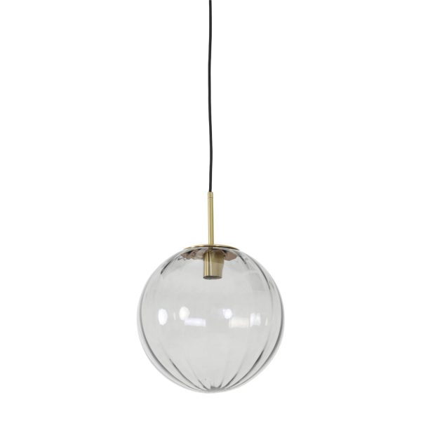 Light & Living Hanglamp Ø30 cm MAGDALA glas licht grijs+goud