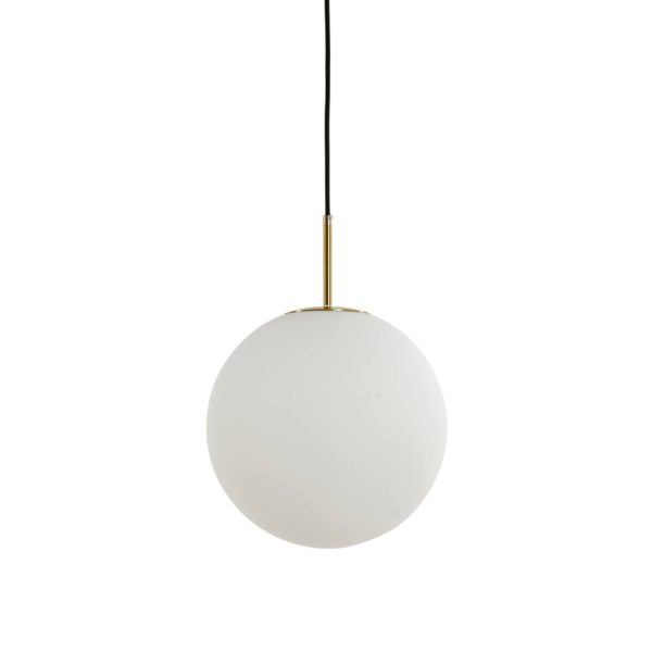 Light & Living Hanglamp Ø30 cm MEDINA antiek brons+glas mat wit