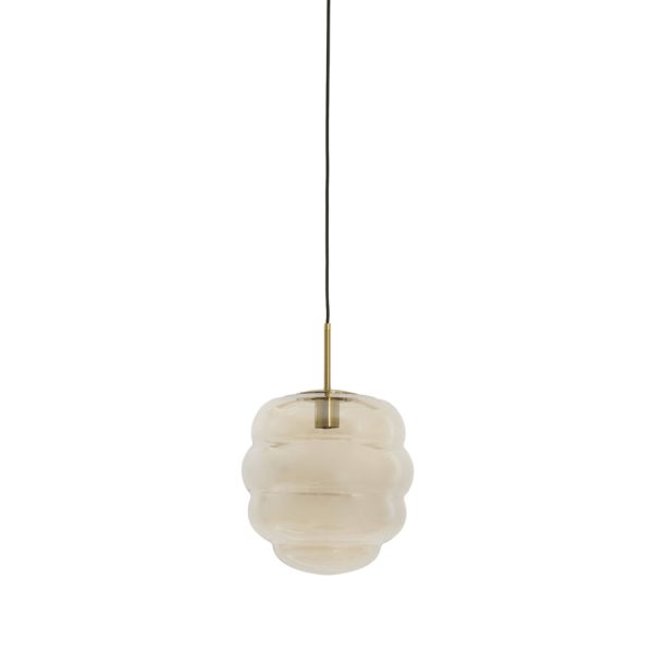 Light & Living Hanglamp Ø30x37 cm MISTY glas amber+goud