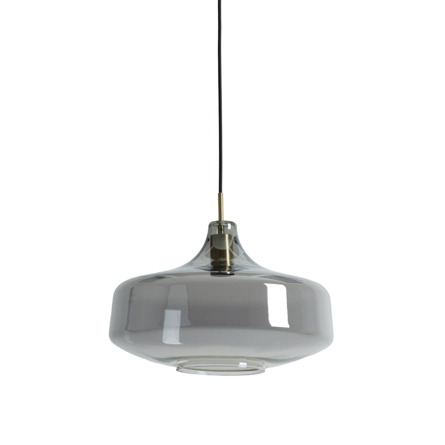Light & Living Hanglamp Ø39,5x27 cm SOLNA antiek brons+smoke glas