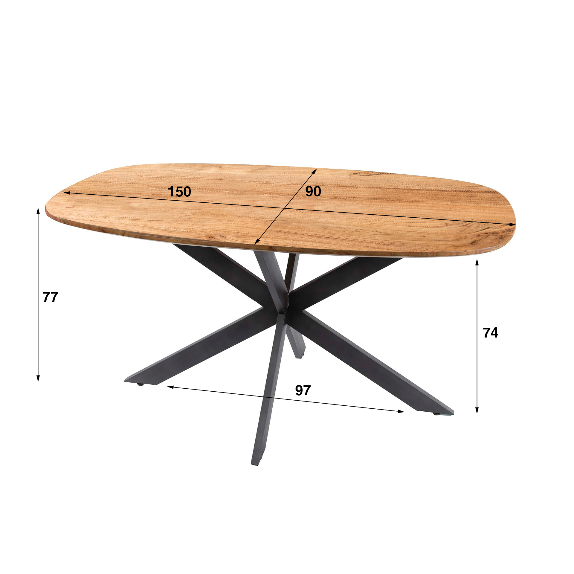 Zijlstra Eettafel Arhus Solid 150