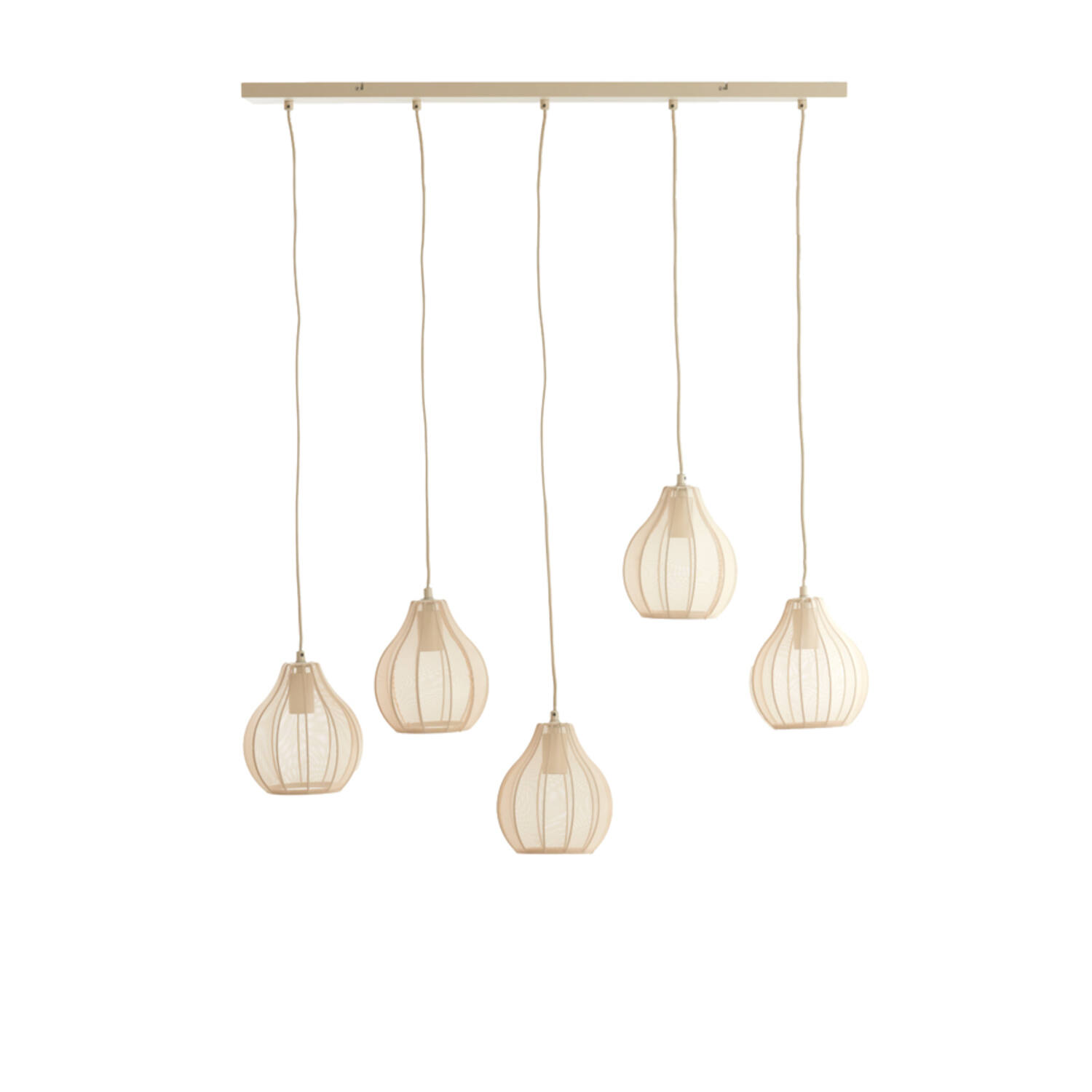 Light & Living Hanglamp 5L 100x15x21,5 cm ELATI zand