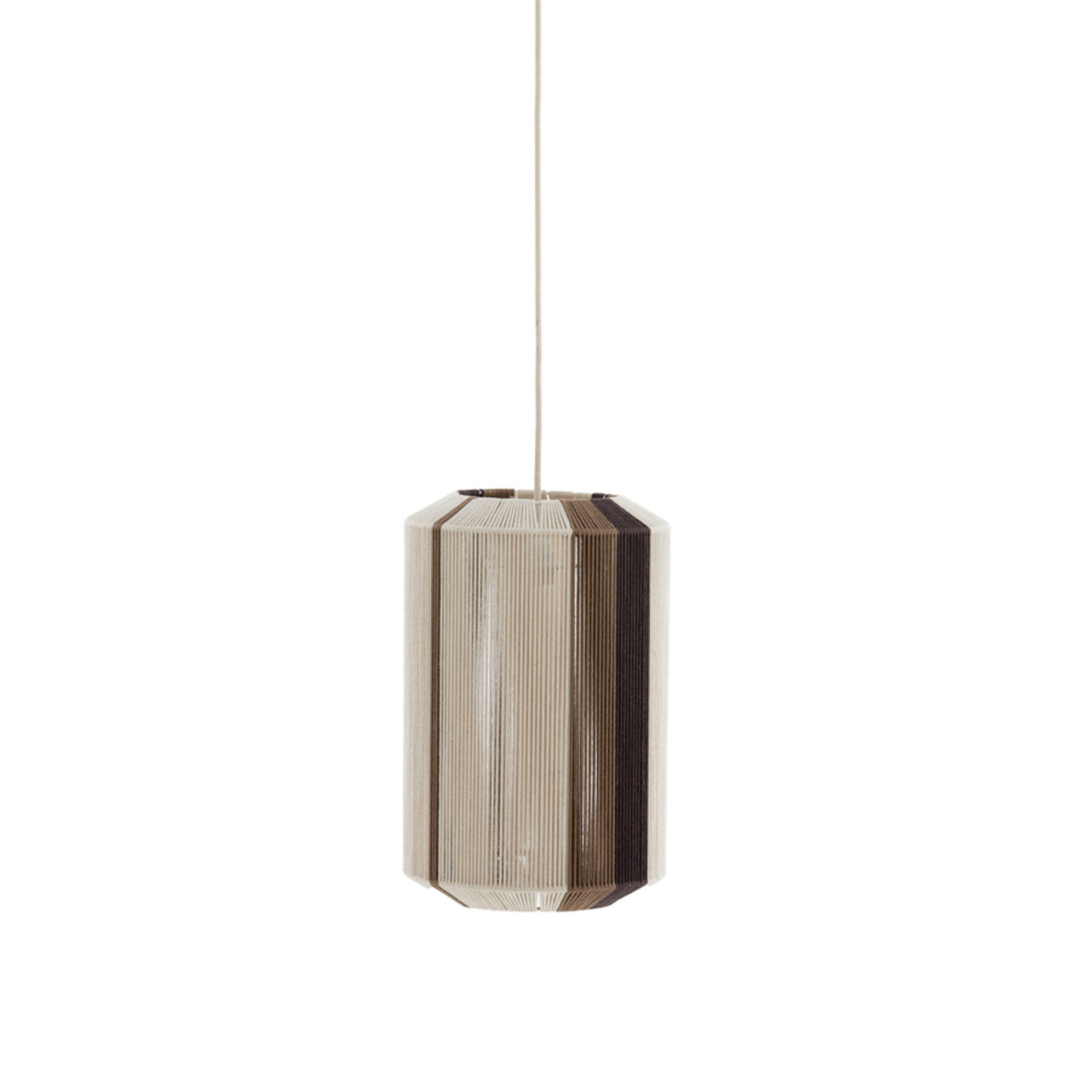 Light & Living Hanglamp Ø30x46 cm KOZANA crème+donker bruin