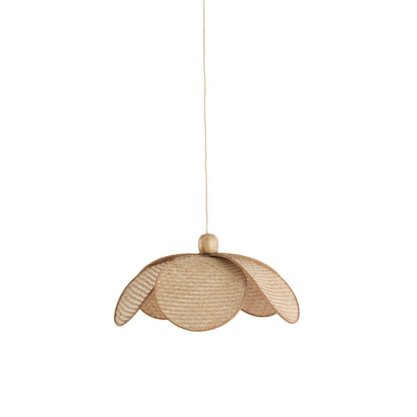 Light & Living Hanglamp Ø48x29 cm LAVRIO webbing naturel+hout