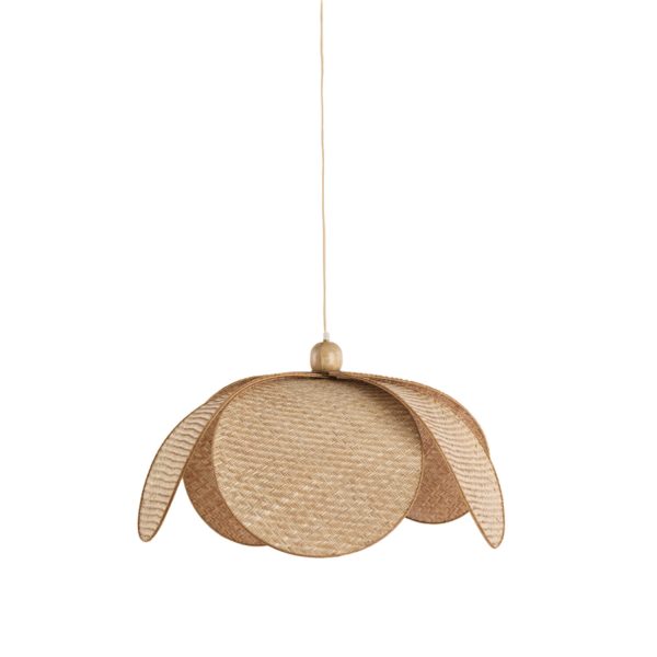 Light & Living Hanglamp Ø60,5x30,5 cm LAVRIO webbing naturel+hout