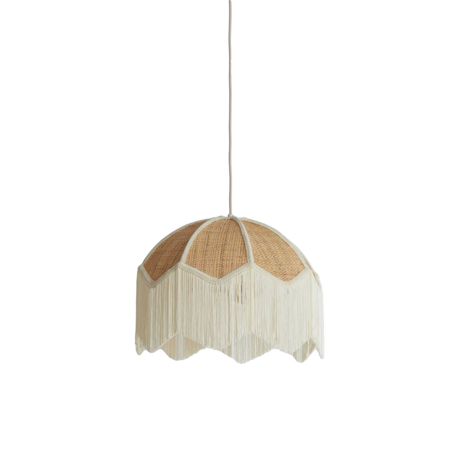 Light & Living Hanglamp Ø40x33 cm MALACIA raffia naturel+crème