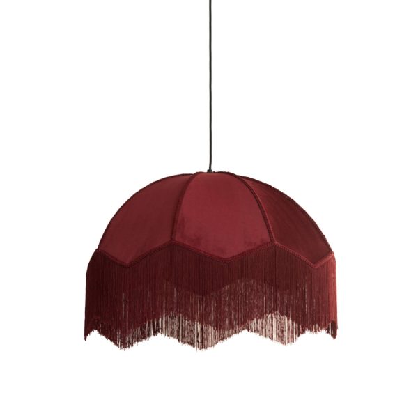 Light & Living Hanglamp Ø50x38 cm MALACIA velvet bordeaux