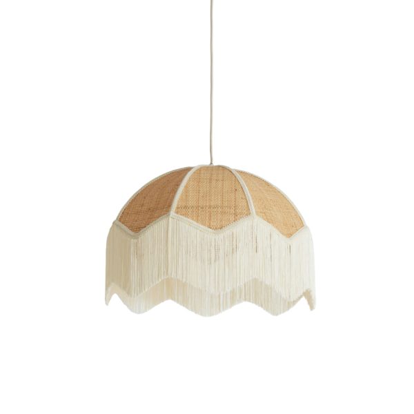 Light & Living Hanglamp Ø50x38 cm MALACIA raffia naturel+crème