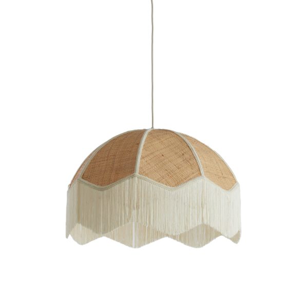 Light & Living Hanglamp Ø60x41 cm MALACIA raffia naturel+crème