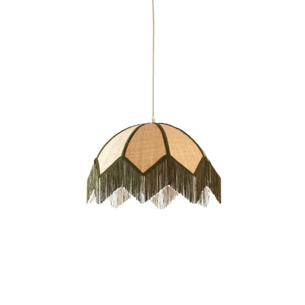 Light & Living Hanglamp Ø45x32,5 cm SULINA raffia naturel+groen