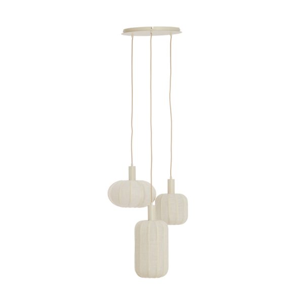 Light & Living Hanglamp 3L Ø38x34 cm TUFIA linnen crème