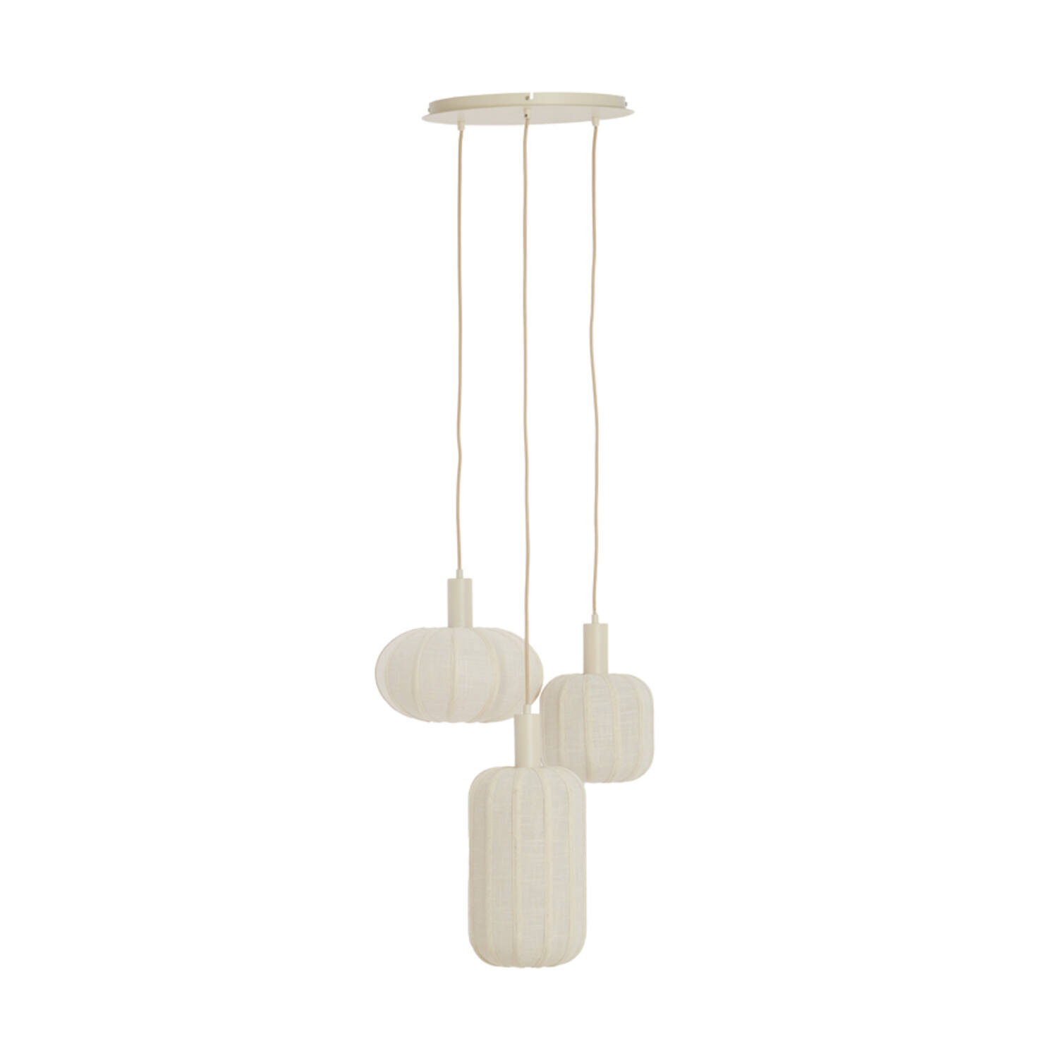 Light & Living Hanglamp 3L Ø38x34 cm TUFIA linnen crème