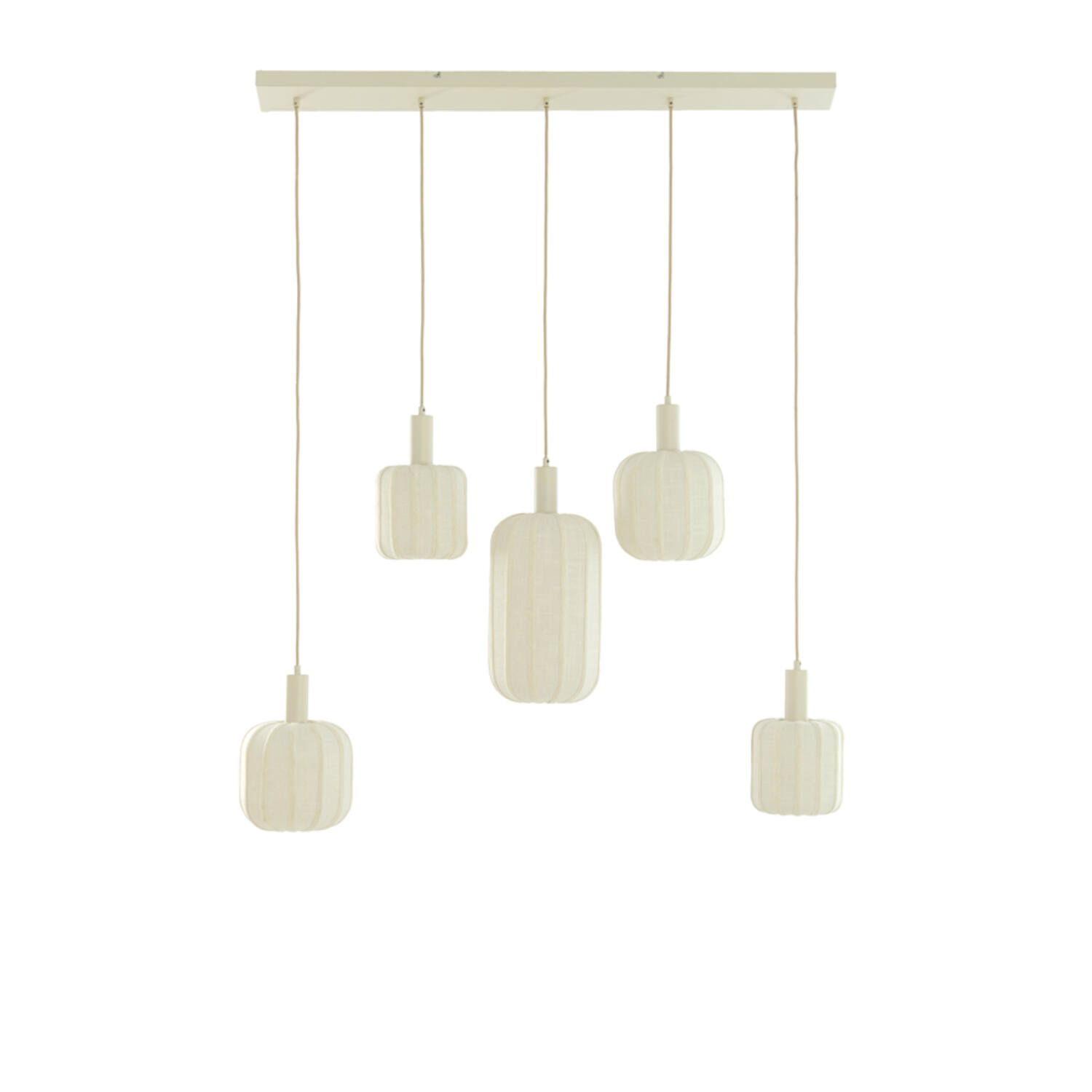 Light & Living Hanglamp 5L 105x19,5x123 cm TUFIA linnen crème