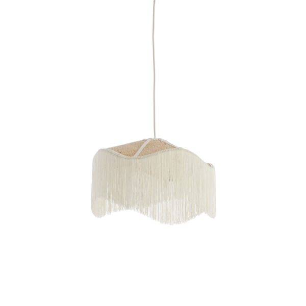 Light & Living Hanglamp Ø40x26 cm TIFFANY raffia naturel+crème