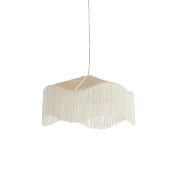 Light & Living Hanglamp Ø50x28 cm TIFFANY raffia naturel+crème