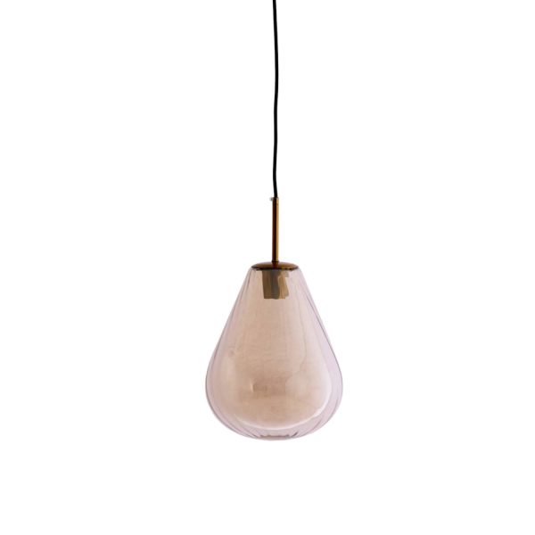 Light & Living Hanglamp Ø25x32 cm LEONA antiek brons+glas amber