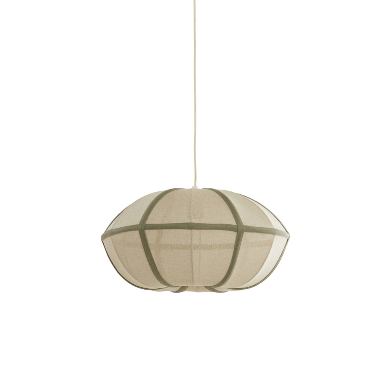 Light & Living Hanglamp Ø49x25 cm MIRELYS naturel+olijf groen